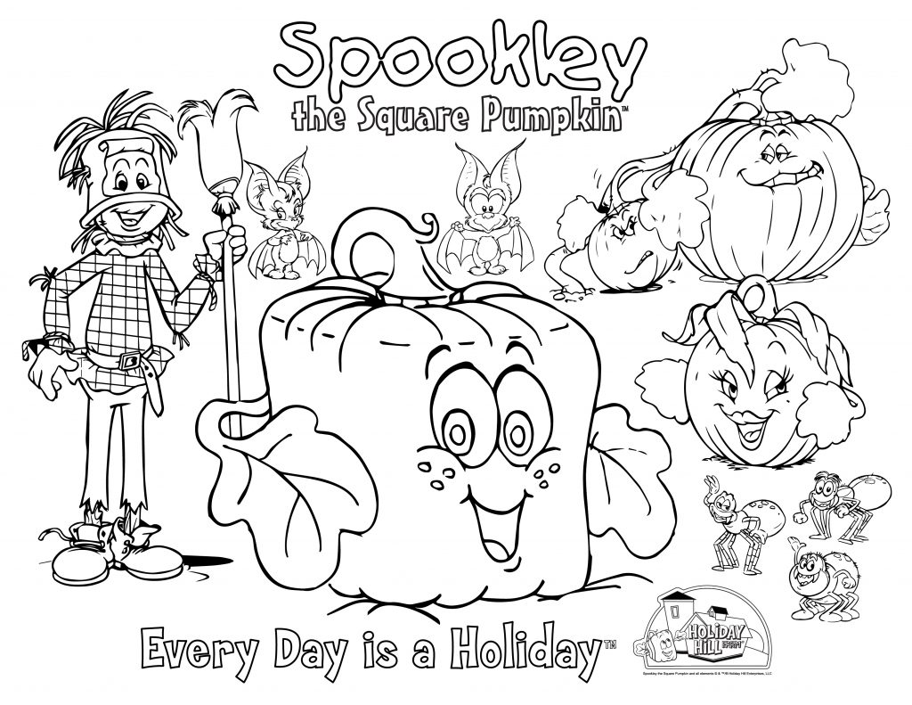 COLORING SHEETS - Spookley the Square Pumpkin